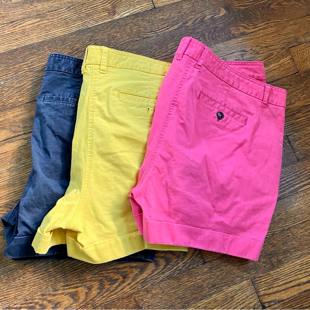 Women's Pink, Yellow, and Black Shorts